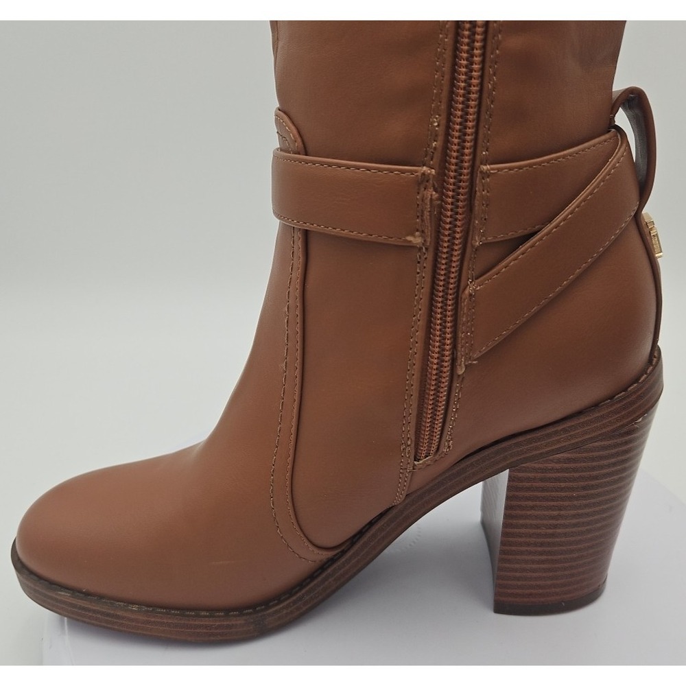 Tommy Hilfiger TWOPHALE W/8 Natural Brown Tall Knee High Heel Riding Vegan *EUC - Picture 7 of 16